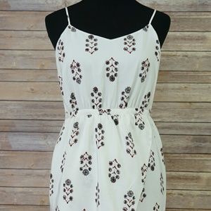 Madewell Silk Sand Star Vine Floral Dress Size 10